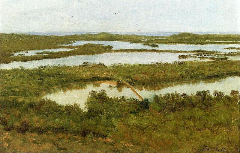 Albert Bierstadt A River Estuary oil painting picture